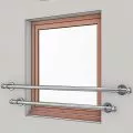 Garde corps de fenetre en inox, en kit, pose en applique de 2 barres 4