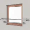 Garde corps de fenetre en inox, en kit, pose en applique de 2 barres 14