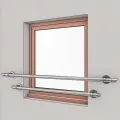 Garde corps de fenetre en inox, en kit, pose en applique de 2 barres 9