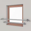 Garde corps de fenetre en inox, en kit, pose en applique de 2 barres 12