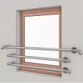 Garde corps de fenetre en inox, en kit, pose en applique de 3 barres 11