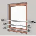 Garde corps de fenetre en inox, en kit, pose en applique de 3 barres 15