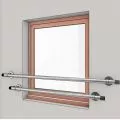 Garde corps de fenetre en inox, en kit, pose en applique de 2 barres 7