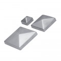 Chapeau couvre poteau 100 x 100 mm, pointe de diamant inox 304 brossé 0