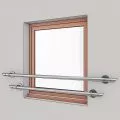 Garde corps de fenetre en inox, en kit, pose en applique de 2 barres 6