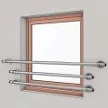 Garde corps de fenetre en inox, en kit, pose en applique de 3 barres 5
