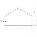 Chapeau couvre poteau 100 x 100 mm, pointe de diamant inox 304 brossé 1