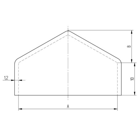 Chapeau couvre poteau 120 x 120 mm, pointe de diamant inox 304 brossé