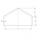 Chapeau couvre poteau 120 x 120 mm, pointe de diamant inox 304 brossé 1