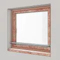 Barre d'appui de fenêtre ronde en inox brossé diamètre 42,4 mm 1