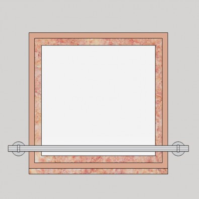 Barre d'appui de fenetre en inox, en kit, pose en applique