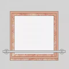 Barre d'appui de fenetre en inox, en kit, pose en applique