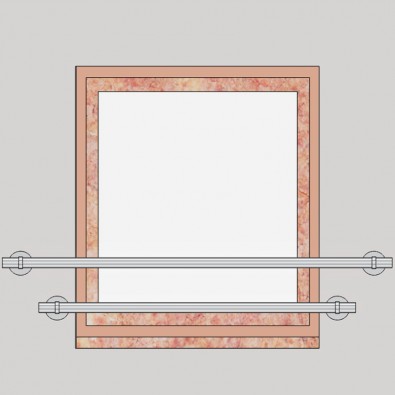 Garde corps de fenetre en inox, en kit, pose en applique de 2 barres
