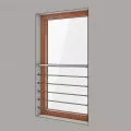 Garde corps de fenetre moderne en inox 5 barres 1