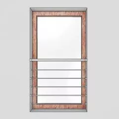 Balustrade de fenetre en inox 5 barres en kit protection anti-chute