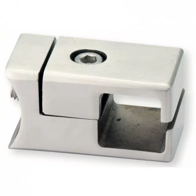 Pince à cadre carré à fixer sur tube rond ø 48,3 mm en inox 304 brossé