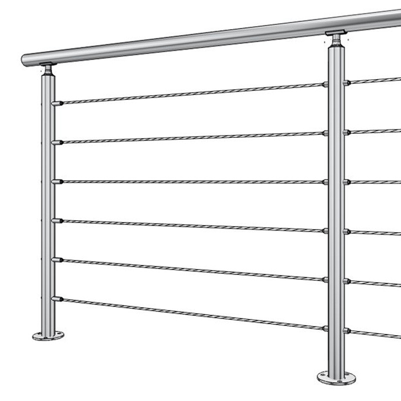 Garde corps à câbles en inox en kit à la française : terrasse, balcon, mezzanine