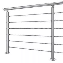 Garde corps inox, balustrade, rambarde et rampe escalier, en kit