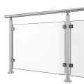 Garde corps inox en kit à verre à la française : rampe escalier, terrasse, balcon, mezzanine 1