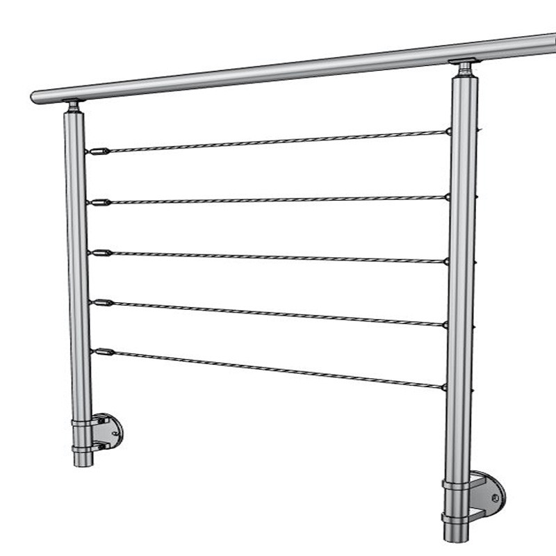 Garde corps terrasse, escalier,  à câbles inox en kit extérieur ou intérieur, à l'anglaise