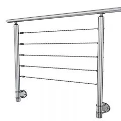 Garde corps terrasse, escalier, à câbles inox en kit extérieur ou intérieur, à l'anglaise