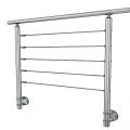 Garde corps terrasse, escalier,  à câbles inox en kit extérieur ou intérieur, à l'anglaise 1