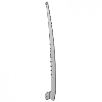 Poteau design contemporain SPECIAL de garde corps acier pont de bateau à l'anglaise 11 lisses 