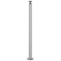 Poteau de rampe escalier inox exterieur pose sur le dessus avec cache platine 0