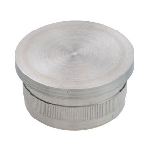 Bouchon plat pour tube rond diam 42,4 mm en inox 316 brossé à frapper