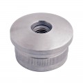 Bouchon fileté bombé pour tube rond inox 42,4 mm inox 316 brossé 0