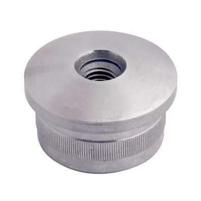 Bouchon fileté bombé pour tube rond inox 48,3 mm inox 316 brossé