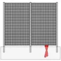 Panneau cloture caillebotis à lame inclinée à 45° maille 66 x 22 dim. 1200 x 1500 mm 1