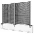 Panneau cloture caillebotis à lame inclinée à 45° maille 66 x 33 dim. 1200 x 1000 mm 3