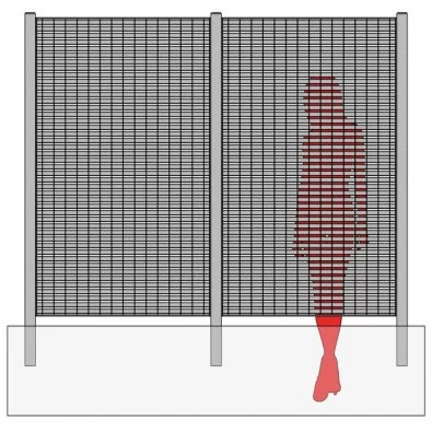 Panneau cloture caillebotis à lame inclinée à 45° maille 66 x 33 dim. 1200 x 1000 mm Panneau cloture caillebotis à lame inclinée à 45° maille 66 x 33 dim. 1200 x 1000 mm