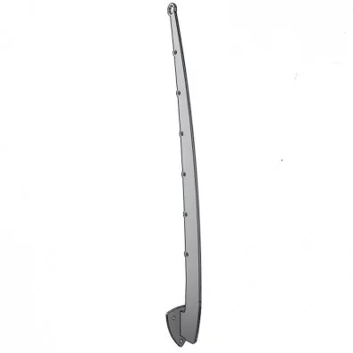 Poteau design contemporain de garde corps acier pont de bateau à l'anglaise 6 lisses 12 mm main courante 26,9 mm