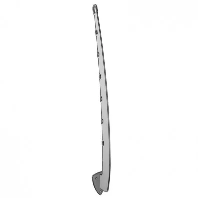 Poteau POUR ESCALIER TROUS OBLONGS garde corps acier pont de bateau à l'anglaise 6 lisses 12 mm main courante 26,9 mm