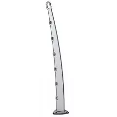 Poteau POUR ESCALIER TROUS OBLONGS de garde corps acier pont de bateau à la française 6 lisses 12 mm main courante 26,9 mM