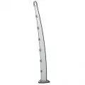 Poteau POUR ESCALIER TROUS OBLONGS de garde corps acier pont de bateau à la française 6 lisses 12 mm main courante 26,9 mM 1