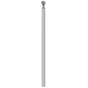 Poteau de rampe escalier inox 316 avec BAGUE à sceller dans le béton longueur 1250 mm