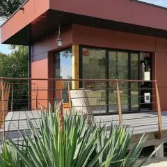 Garde corps terrasse acier design en kit 6 lisses à l'anglaise