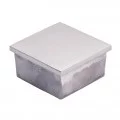 Bouchon plat pour tube inox 40 x 40 mm en inox 316 brossé à coller 0