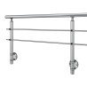 Poteau de garde corps muret 2 lisses à l'anglaise - inox 304 7