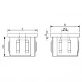 Bouchon plat pour tube inox carré 80 x 80 mm en inox 304 brossé 1