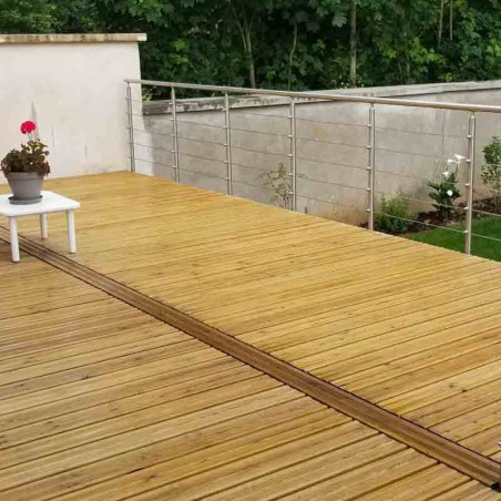 Garde corps terrasse, escalier,  à câbles inox en kit extérieur ou intérieur, à l'anglaise