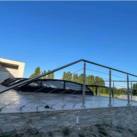 Garde corps à câbles en inox en kit à la française : terrasse, balcon, mezzanine
