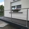Garde corps inox à 9 barres et main courante inox brossé en kit à la française 3