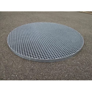 Caillebotis rond sur mesure en inox