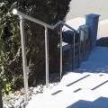 Rampe d'escalier exterieur sur poteaux, en kit, en inox brossé 27