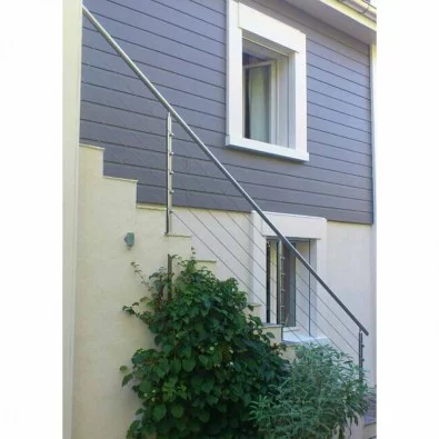 Garde corps de terrasse, escalier, en kit à 5 câbles inox, à la française