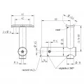 Support de main courante sur tube ø 42,4 mm déporté inox 304 brossé 1